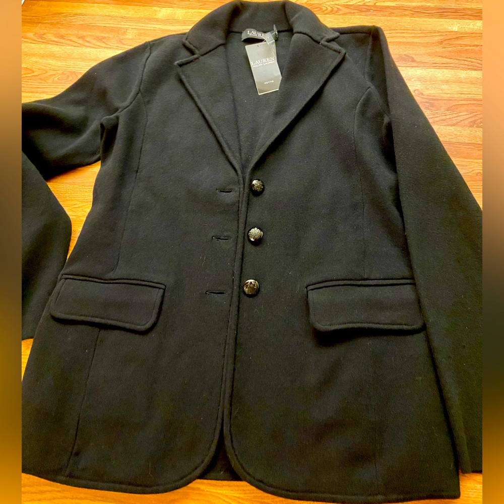 Calvin Klein Black Blazer Petite Small